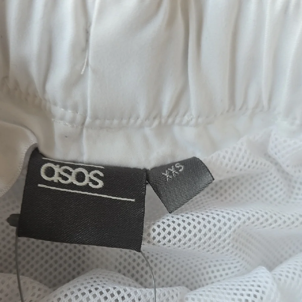 ASOS White Athletic Shorts with Black Trim - Picture 3 of 4
